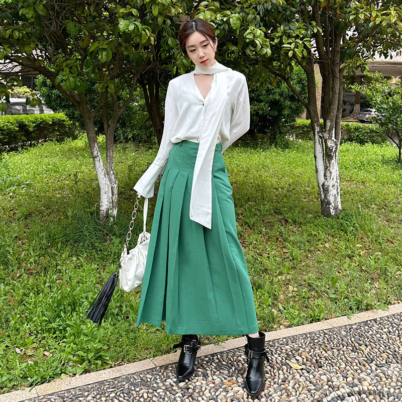 在庫あり TAUP レトロでモダンな超スリムなストレートプリーツスカート、ファッショナブルで目を引くコーデの相棒、デザイン性が高い|undefined