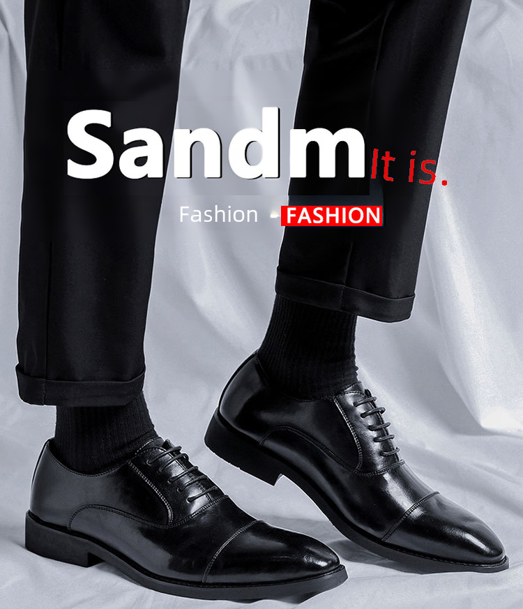 Scarpe da uomo in pelle a tre connettori, scarpe casual da lavoro, scarpe da uomo eleganti, scarpe da abito britanniche, scarpe da sposo da uomo, scarpe da sposa 8038-R_voghion.com