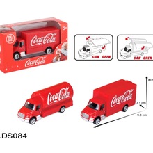 工厂直销批发跨境小货柜车可可乐货柜车合金车模型圣诞节装饰