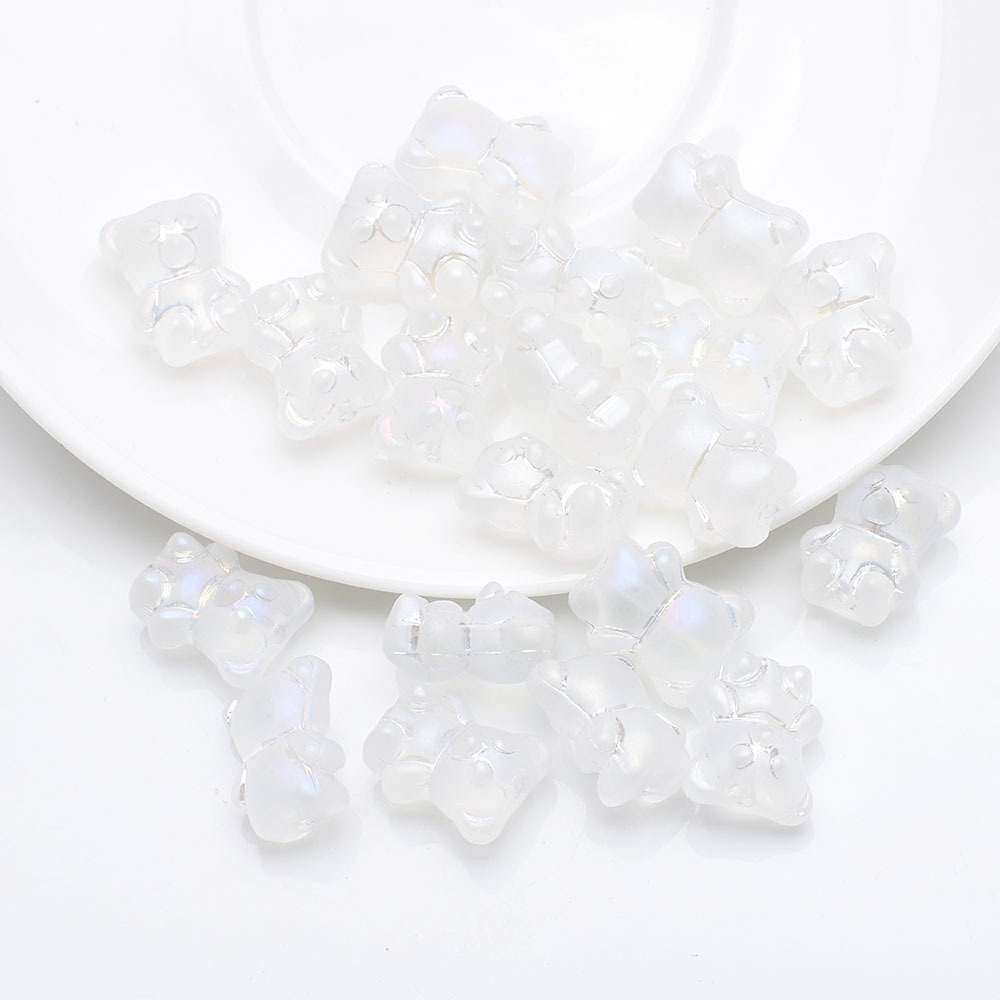 20 PCS/Package 12 * 14mm Hole 1~1.9mm Glass Bear Beads display picture 15