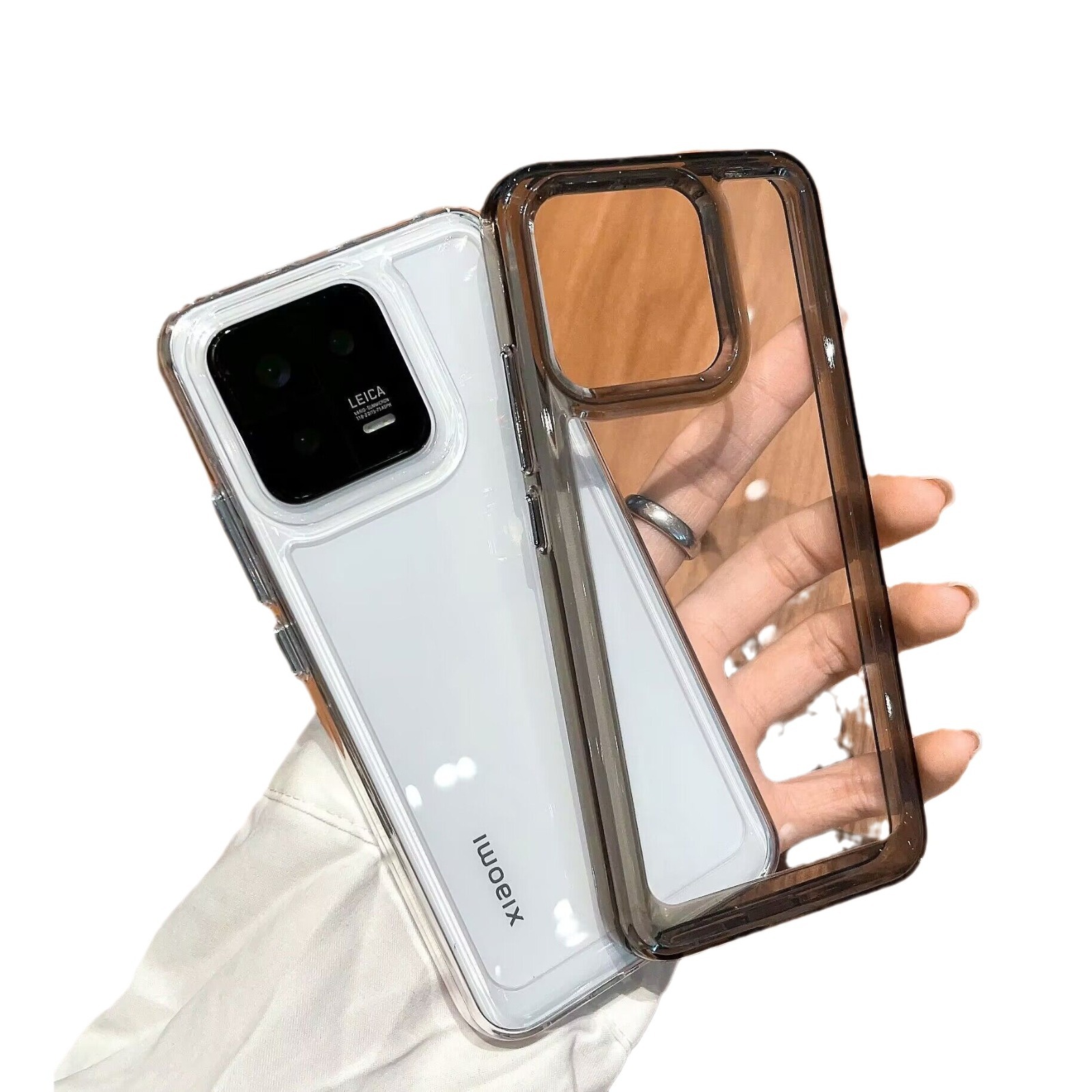 Carcasa espacial adecuada para funda de teléfono móvil Xiaomi 17PRO, carcasa rígida de acrílico de alta transparencia 14, cobertura total, orificio grande, funda protectora anticaídas