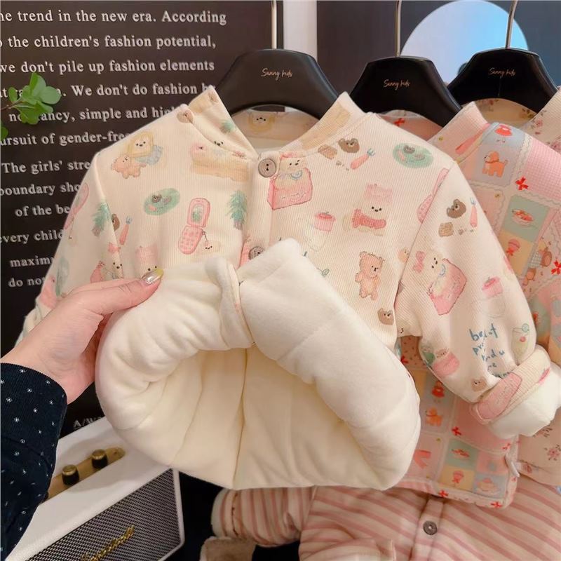儿童棉服2025秋冬新款中小童时尚外套男女童棉袄小孩棉衣内胆开衫