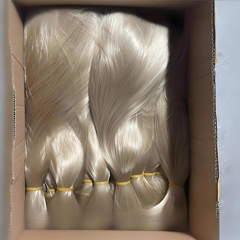 Cross-border hot hand hook practice wig hair chemical fiber high temperature silk hair raw materials factory direct sales Cross-border hot hand hook practice wig hair chemical fiber high temperature silk hair raw materials factory direct sales