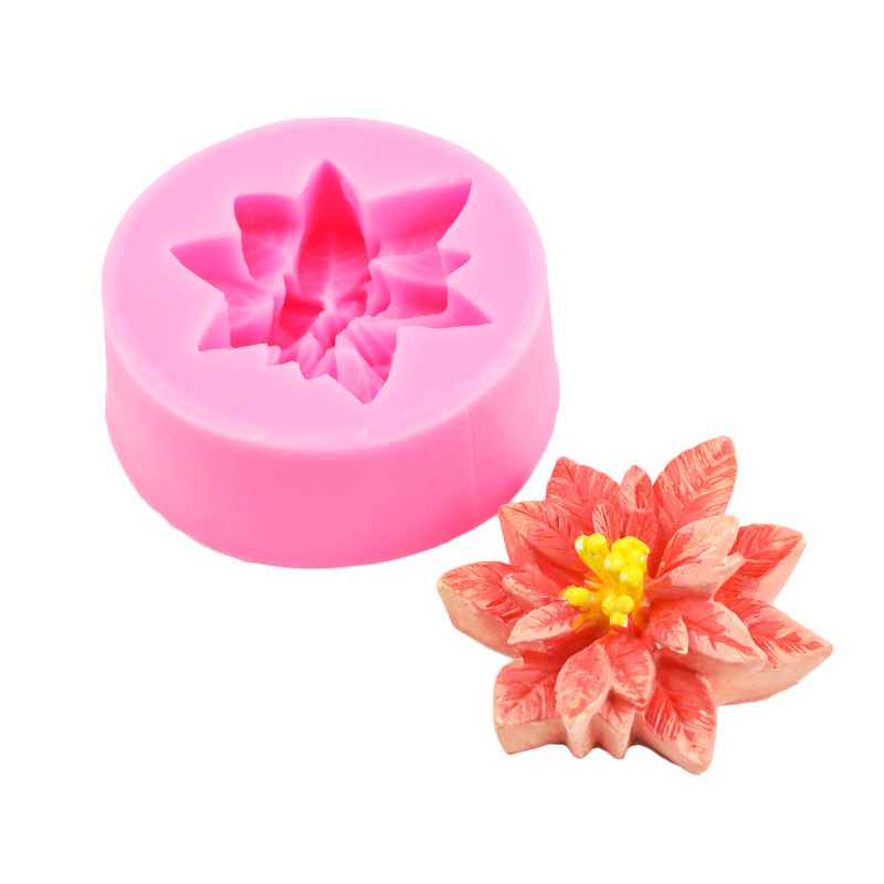 Cristal epoxi mesa de bricolaje flor tridimensional caja de almacenamiento de molde de silicona soporte de teléfono móvil flor decorativa molde