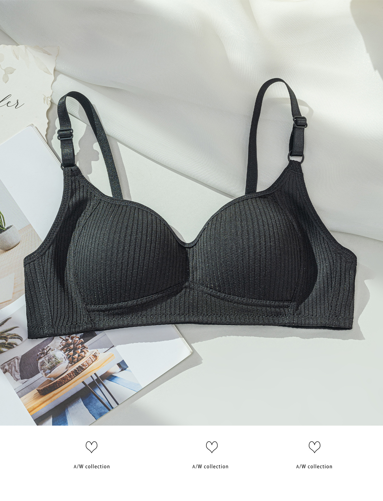 [Comercio electrónico transfronterizo] Macarons, recolección lateral transpirable, recolección, colección superior, leche auxiliar, ropa interior antiflacidez, sujetador de texto para niña