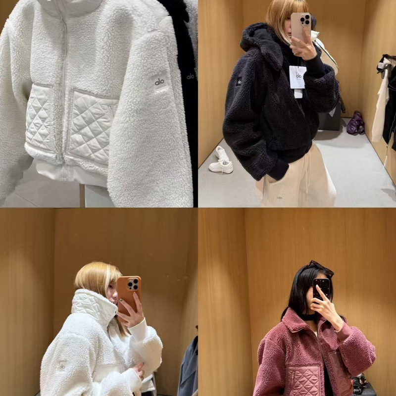 A Brand's Correct Version Cross-Border European and American Style Stand-Collar Lamb Wool Loose Comfortable Versatile Warm Jacket A Brand's Correct Version Cross-Border European and American Style Stand-Collar Lamb Wool Loose Comfortable Versatile Warm Jacket