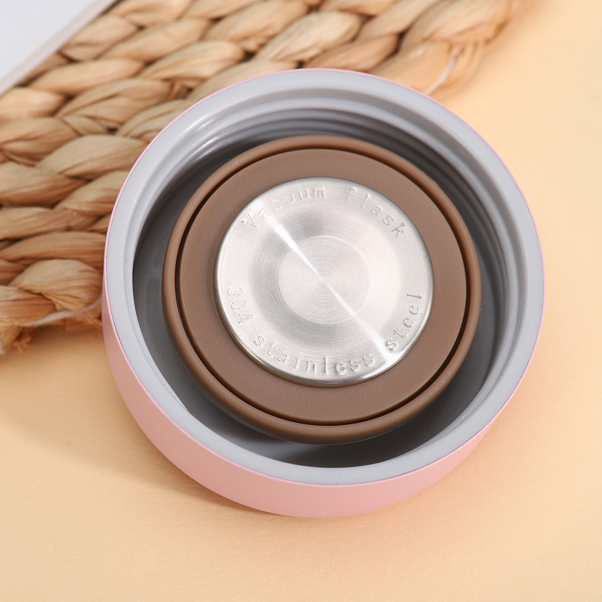 Gourde thermos en acier inoxydable mignonne compacte portable_voghion.com
