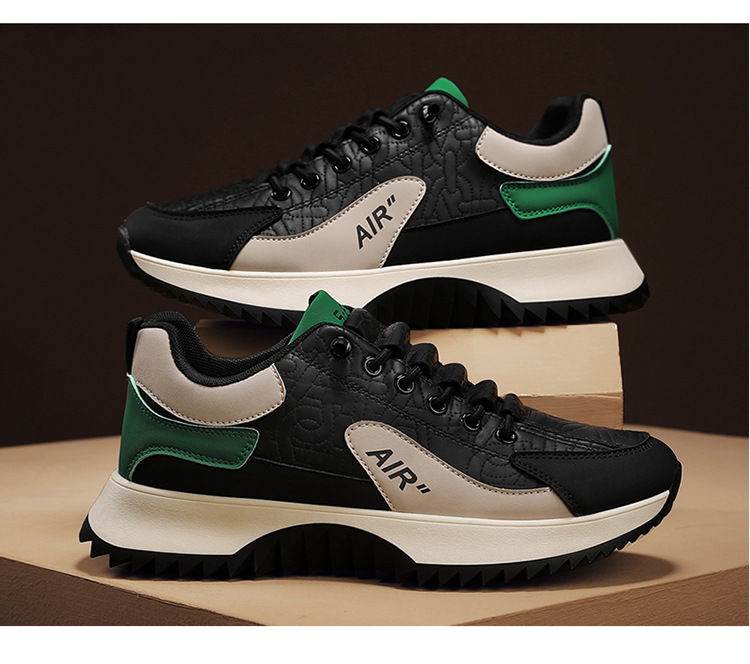 Forrest Gump Herbstküchenarbeit, wasserdichte und rutschfeste Herren-Freizeitlederschuhe für Sport, ein Fuß schwarze Sicherheitsschuhe_voghion.com