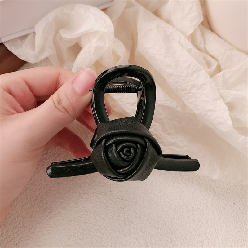 Cuerpo de corteza plateada rosa anillo de cabello cuerdas de cabello blogger red con doble cola de caballo estereoscópica correa de correa de cabello adorno de cabello