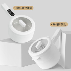 ネットで話題のギフト電気鍋 小型電気鍋 寮生向け多機能プラスチック製小型鍋 電気フライパン 電気鍋