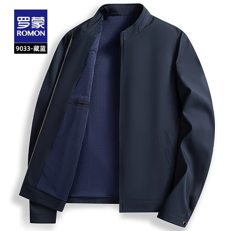Мужская куртка Romon для мужчин среднего и старшего возраста, большой размер, с воротником-стойкой, деловая куртка, весенняя короткая куртка для мужчин 2025 года