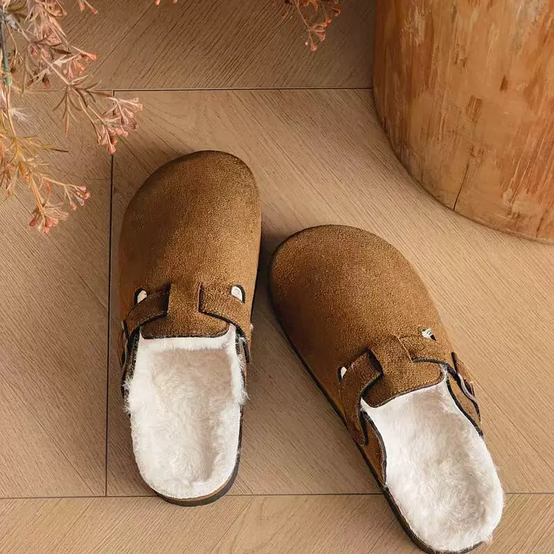 Женская обувь Mosimer 2024 новый осень-зима однотонная и бархатная полимерная обувь lazy platful bao tu топ половина мобс
