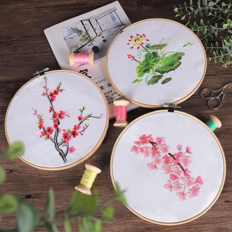 Bordado DIY auto bordado a mano principiante material de ventilador de banda banda banda de bordado cinta de bordado bolso de bordado su