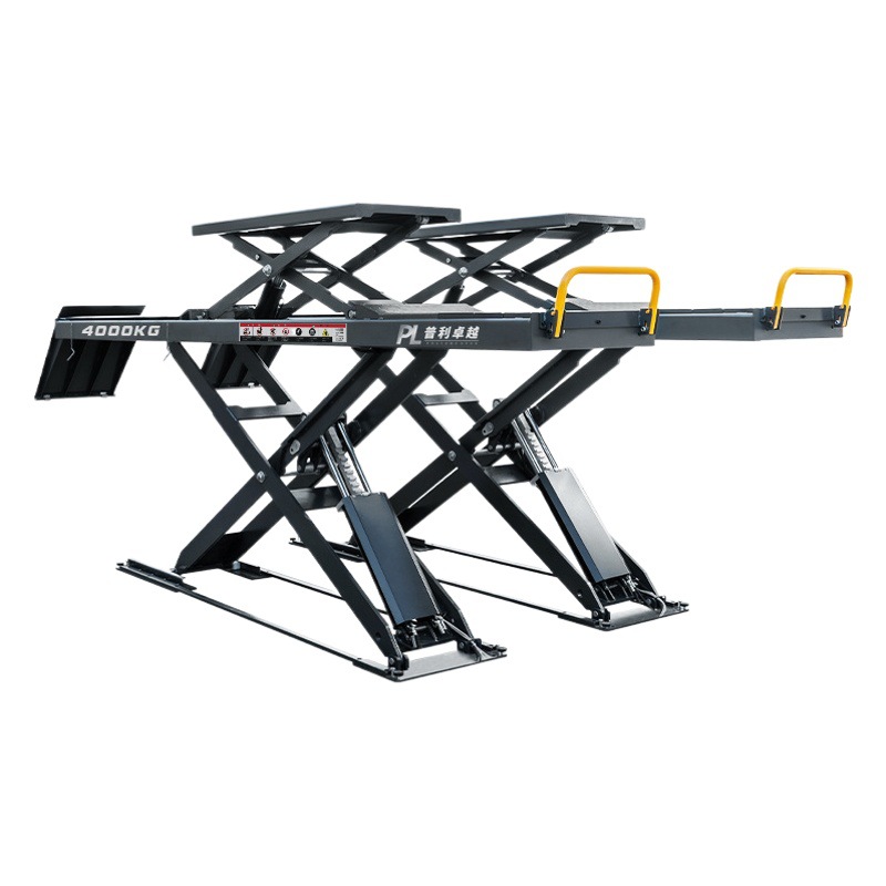 Elevador de tijera grande ultrafino para niños y madres, alineador de cuatro ruedas, tanque de excavación gratuito, reparación de automóviles, elevador, tienda de tijeras 4S