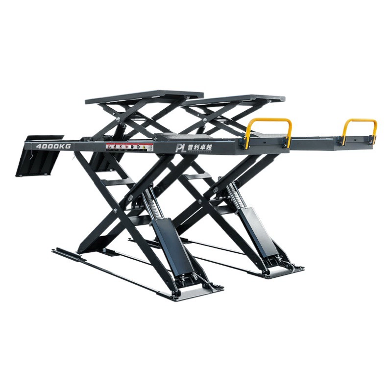 Ультратонкий подъемник ножничного типа для регулировки развала-схождения, подъемник для ремонта автомобилей без пазов, ножничный подъемник для автосервиса 4S.