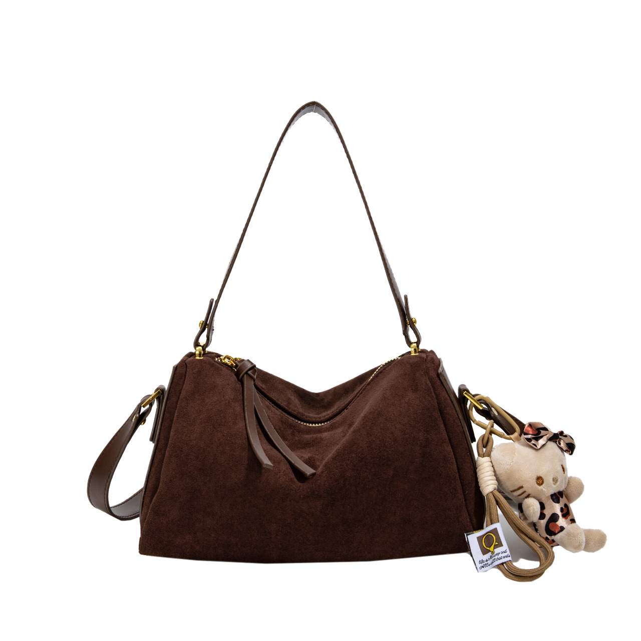 2025 nuevo otoño invierno esmerilado bolso de brazo portátil bolso de hombro de mujer bolso de almohada de viaje simple bolso de mochila