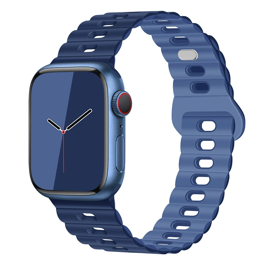Apple, силиконовый браслет для часов, двухцветные дышащие спортивные часы