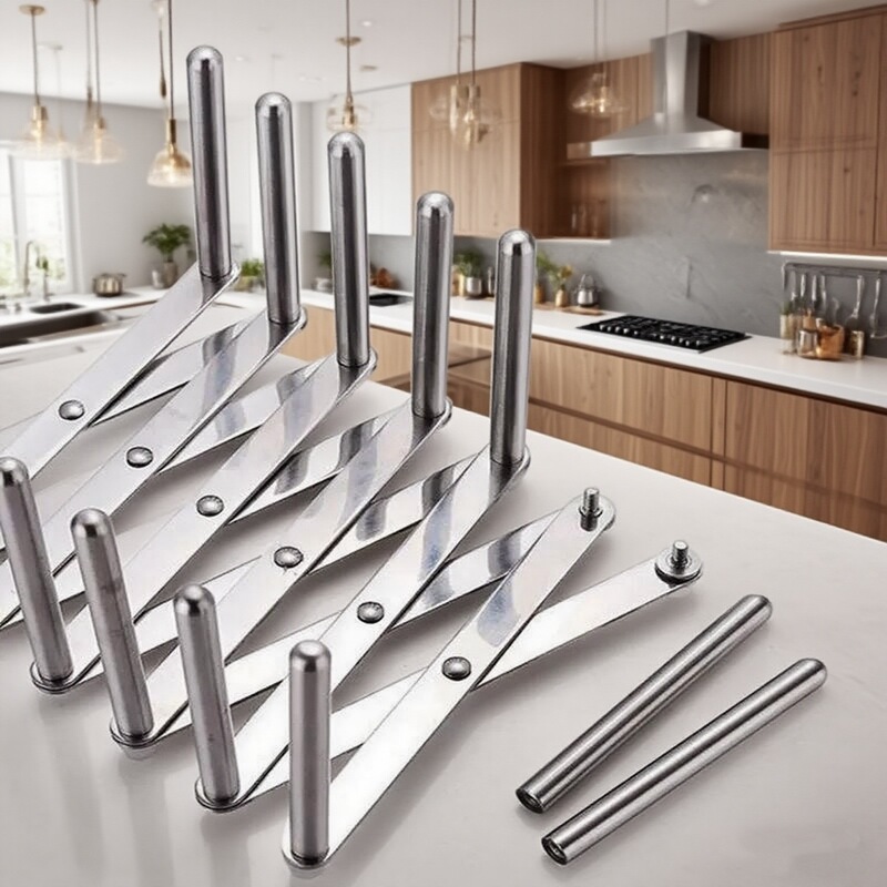 304 Stainless Steel Pot Lid Holder Countertop Organizer Cutting Board Kitchen Storage Rack for Draining and Storing Spatulas