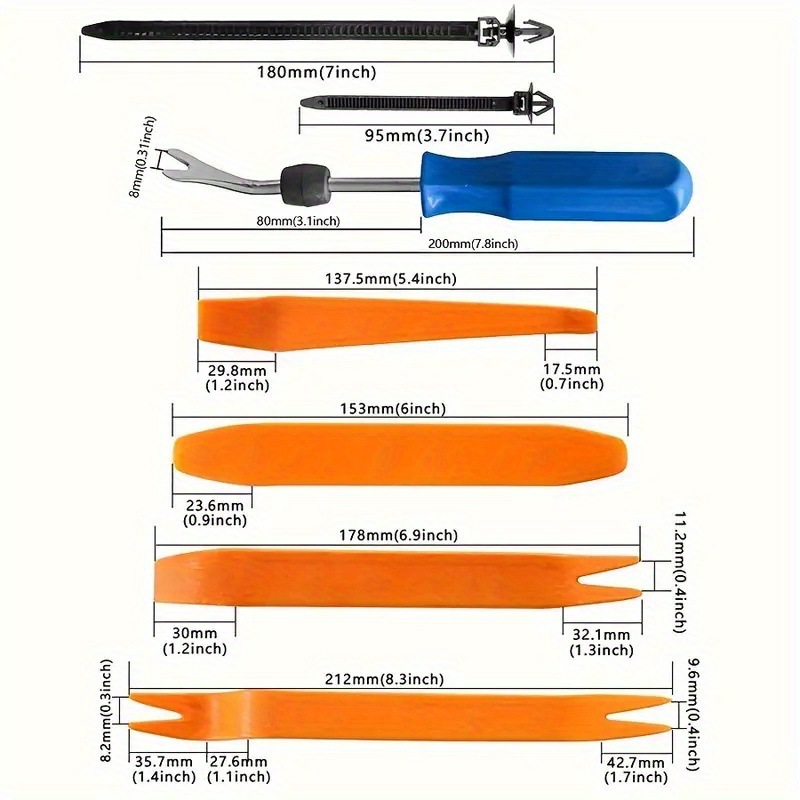 1295件汽车车身紧固件工具包|ru