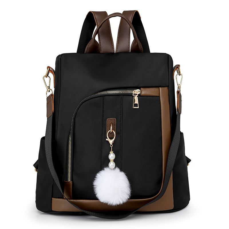 Mochila de mujer de nuevo estilo, color de contraste, casual, moda, mochila de viaje de cercanías, costura simple, mochila de viaje de gran capacidad al por mayor