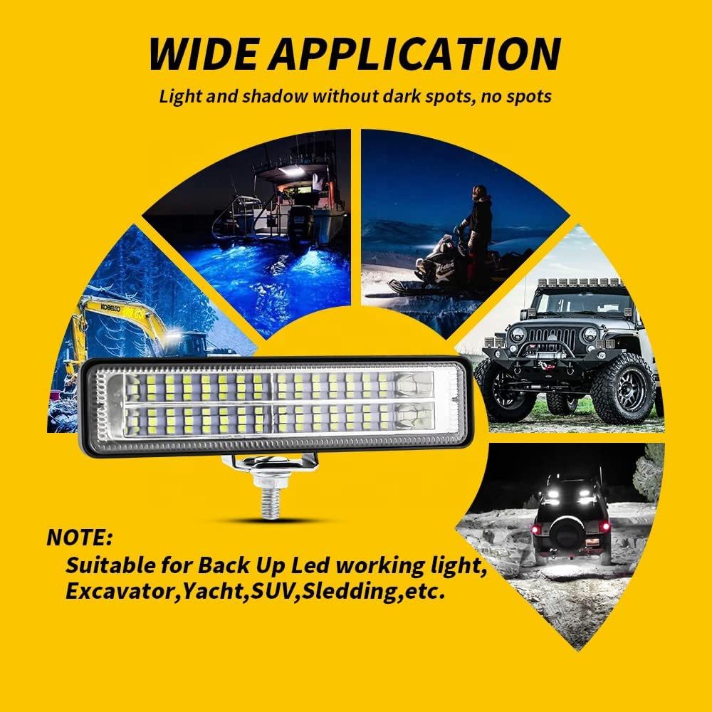 Cross-Border Automotive Led Work Light Inspection Light Straight Double Row 28Led Off-Road Vehicle Truck Engineering Auxiliary Light
