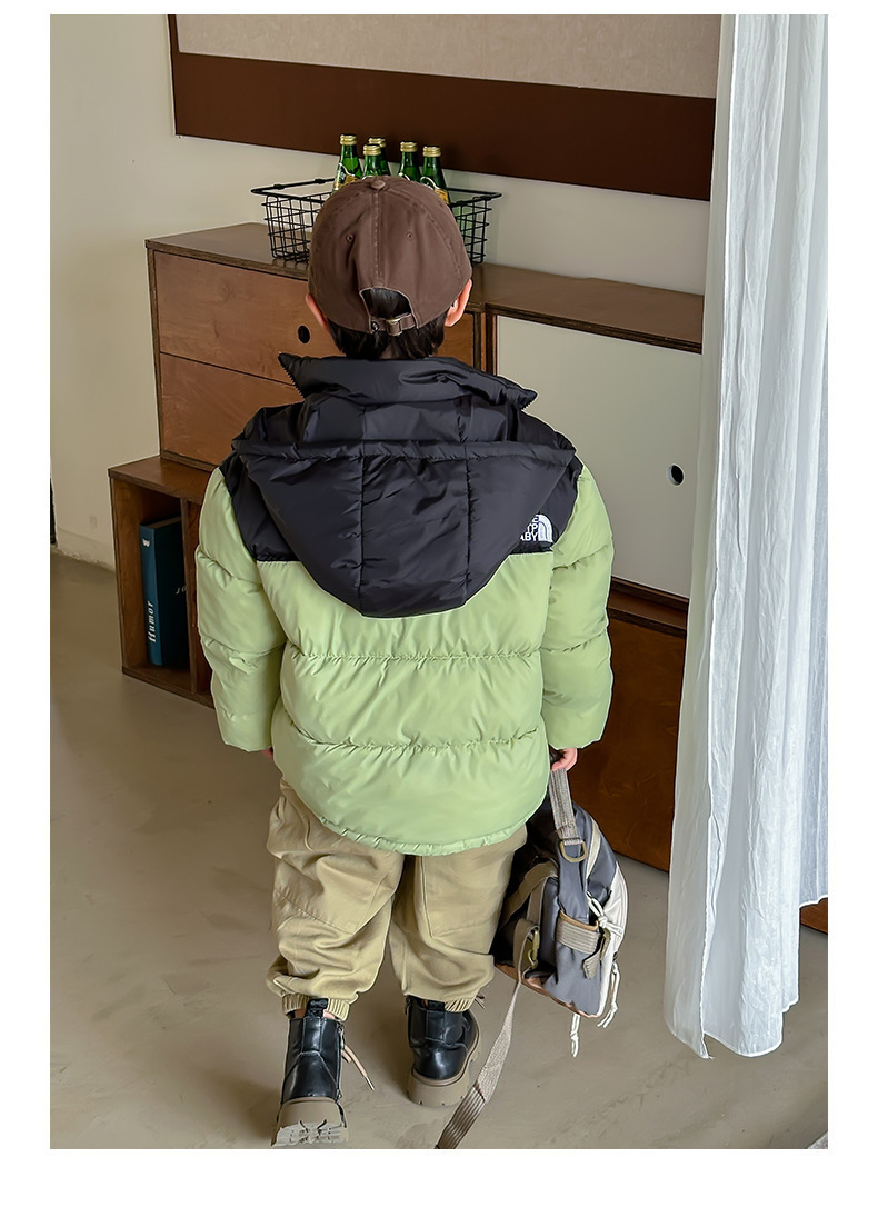 Children's Hooded Down Cotton Jacket For Boys And Girls Winter_voghion.com