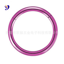 F136钛合金素圈闭合环无销鼻中隔软骨耳环多功能万能环唇环穿刺饰