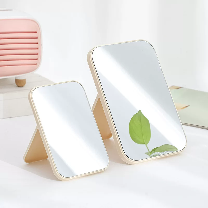 Folding Makeup Mirror HD Desktop Portable, Princess Desktop Mirror, Small/Large Sizes