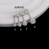 White double-headed ball earrings 0.8*7*3