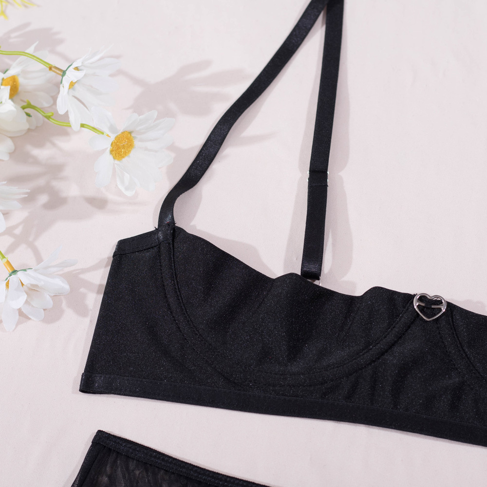 Black Lace Sheer Bodysuit Image 9