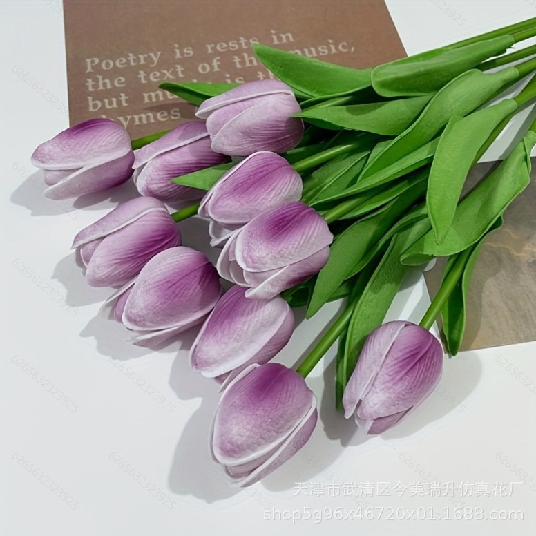 Meihe marca tulipán hogar flor artificial decoración sensación decoración al por mayor flor falsa hidratante salón decoración Nordic pu