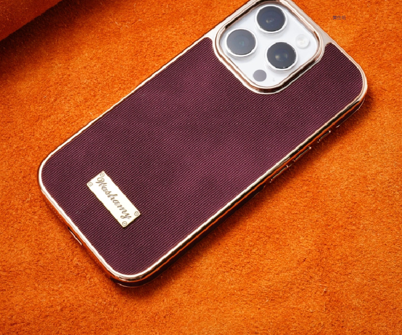 Ốp lưng iPhone 16 Pro Max bao da mạ điện chống rơi, hút từ tính — 【Nhãn kim loại màu đen★Da cừu mạ điện], 【Kim loại màu nâu vàng★Da cừu mạ điện], 【Nhãn kim loại màu nâu đỏ★Da cừu mạ điện], 【Dấu kim loại màu xám voi★Da cừu mạ điện] chi tiết 8