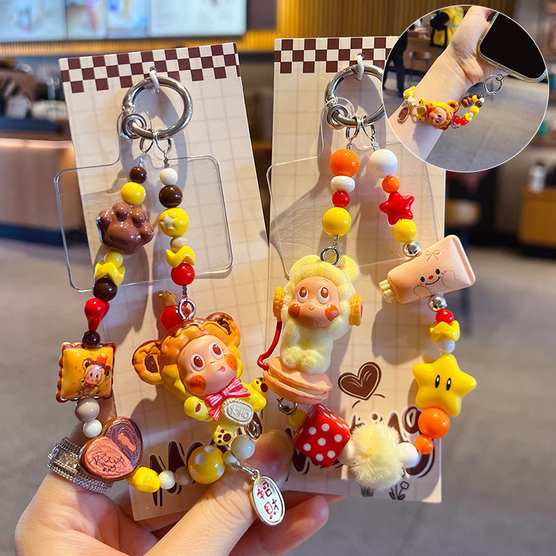 Handmade DIY Star Character Doll Beaded Phone Chain Pendant Cute Charm Bag Keychain Accessory Handmade DIY Star Character Doll Beaded Phone Chain Pendant Cute Charm Bag Keychain Accessory