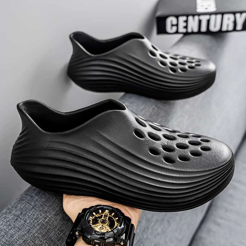 Новая мужская летняя уличная обувь для воды с закрытым носком и каблуком, нескользящие сандалии из ЭВА с амортизирующим эффектом.