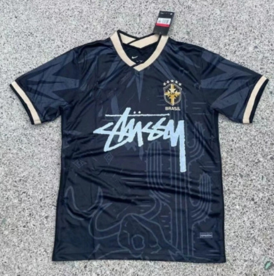 スタッシーシグネチャージャージ人気スタイルカジュアル半袖パリフラメンゴ恶魔島サッカーユニフォーム高品質|undefined