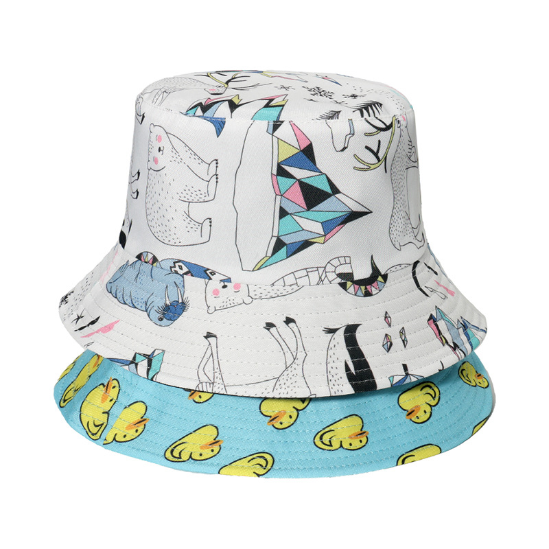 Cute Style Women's Cute Duck Sewing Flat Eaves Bucket Hat