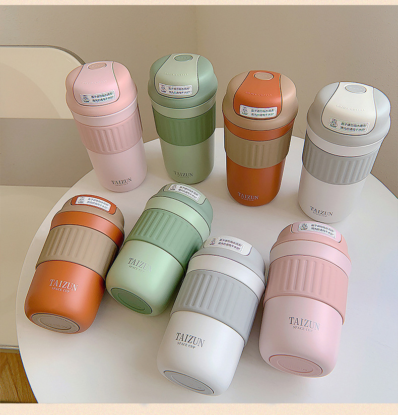 Candy Color High-value Coffee Cup Portable Thermos Cup display picture 4