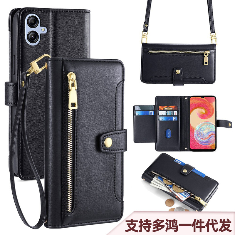 For Samsung A06 Zipper Case A54 5G Crossbody Samsung A35 5G Phone Case A06 Phone Case