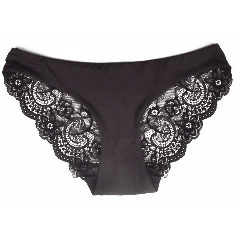 花边镂空透气性感纯欲女性低腰三角裤法式蕾丝内裤女批发加工外贸