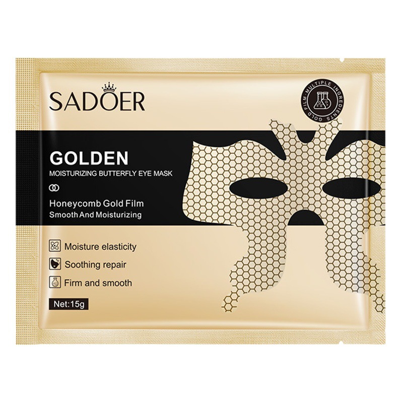 Sadoer Gold Moisturizing Butterfly Eye Mask Moisturizing and Hydrating Skin Eye Patches Foreign Trade Skincare Products Cross-Border in Stock