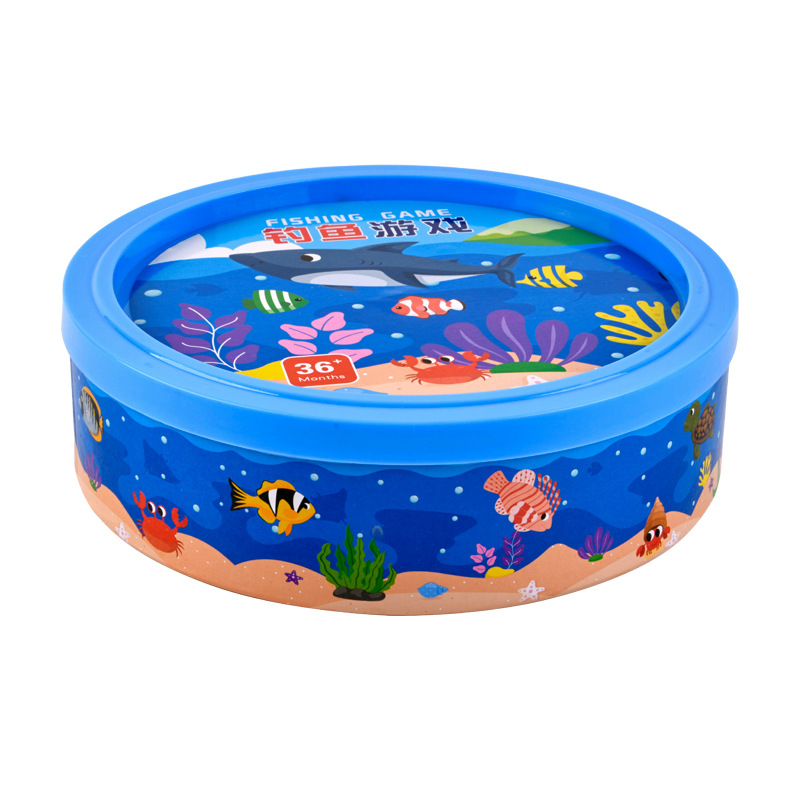 Incorporado en el océano magnético de pesca de madera de los niños de la diversión Juguetes de padre-hijo juego interactivo 31 peces barril al por mayor