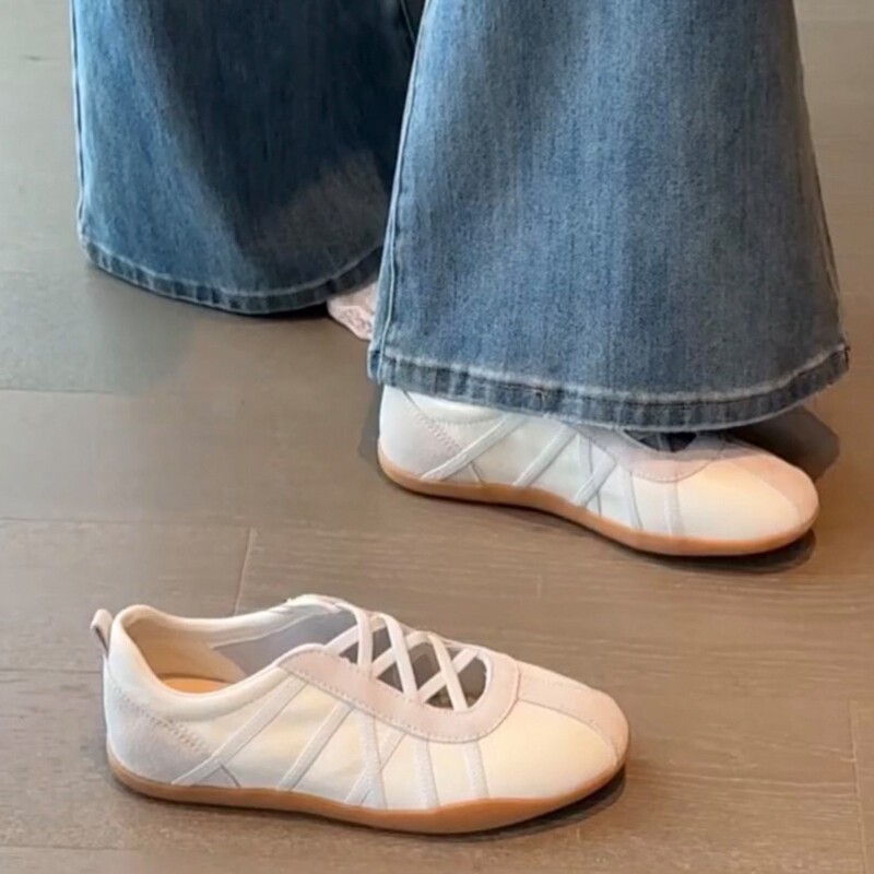 Ballet-Style Sports Flat Mary Jane Shoes for Women 2026 New Spring French Soft-Soled Shallow Mouth Versatile Casual Shoes