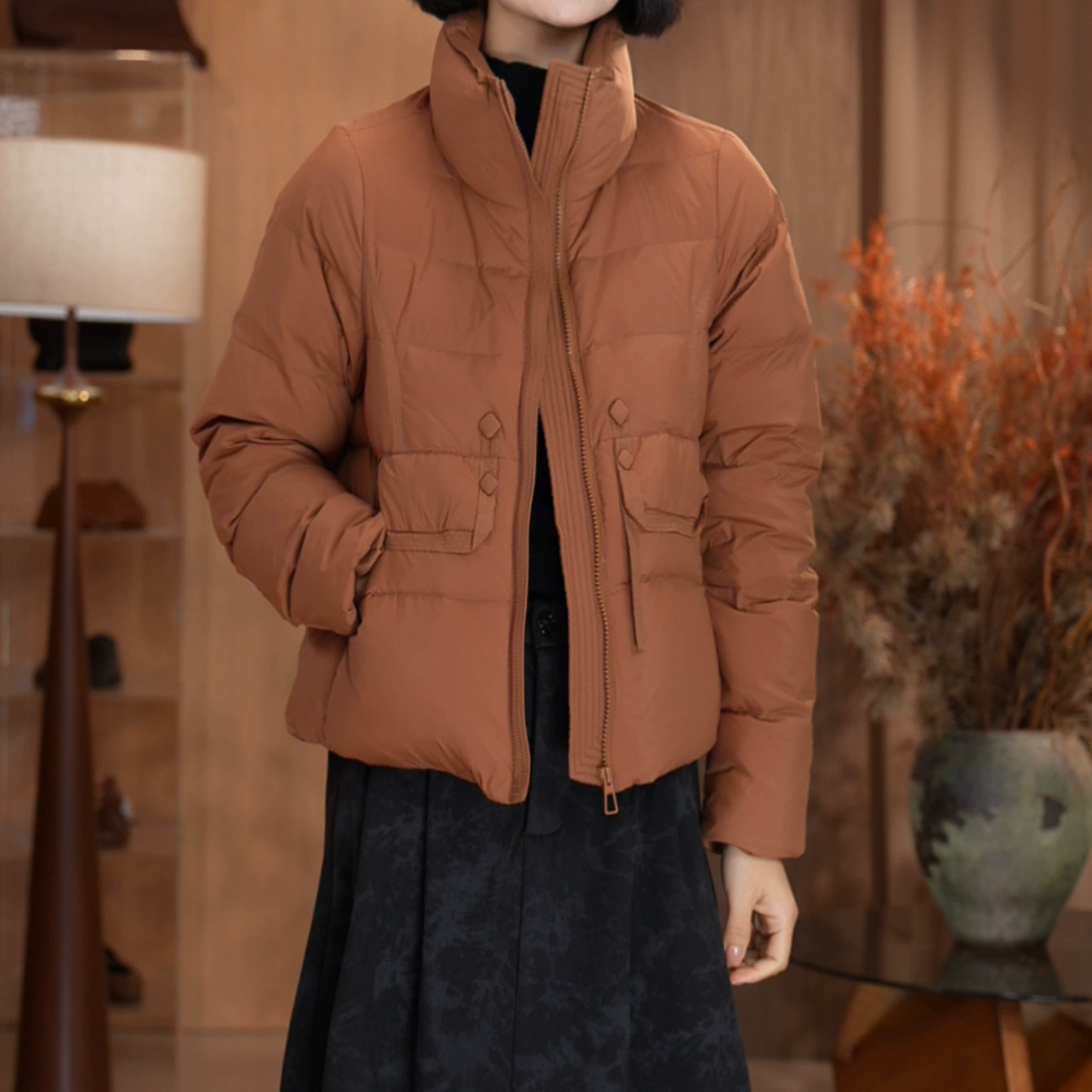 Зимний новый белый утиный пуховик короткий пух модный дикий простой теплый женский пиджак