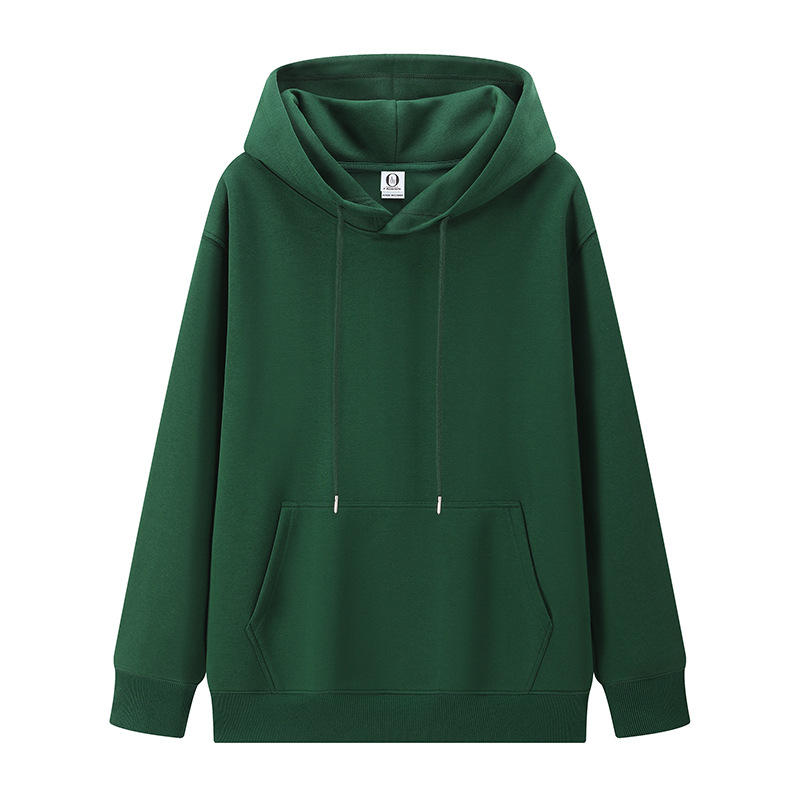 320 gramos de hombros sueltos camiseta encapuchada de color sólido chaqueta de equipo personalizada camiseta publicitaria de manga larga logo personalizado