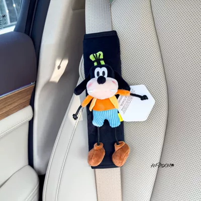 Children's Anti-Neck-Strain Couple Style, Sürətlər qutusu və əl tormozu başlıqları - black-velvet-shoulder-pad-official-goofy-waffles-single