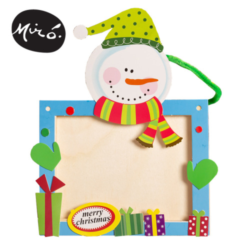 Christmas handmade diy wooden creative photo frame making kindergarten children's small gift material decoration wholesale