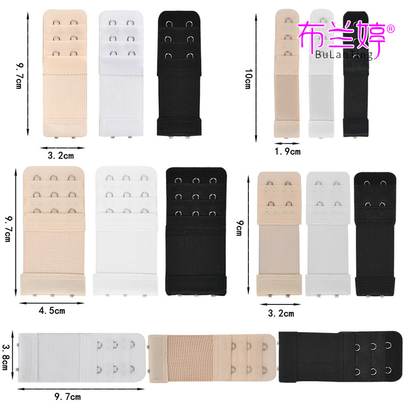 15 piezas de ropa interior elástica hebilla alargada tres filas dos hebillas grandes dos hebillas pequeña hebilla de sujetador de tres pechos desgaste transfronterizo