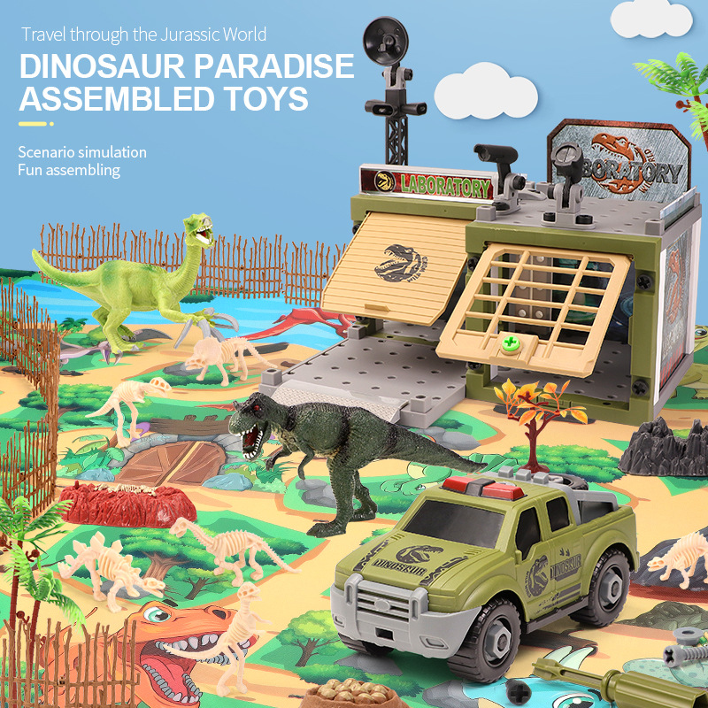 Dinosaurios Serie 2 Amazon Cross-Border Kids Dinosaur Rally Puzzle Orbita Casa Escena Juguetes Puzzles