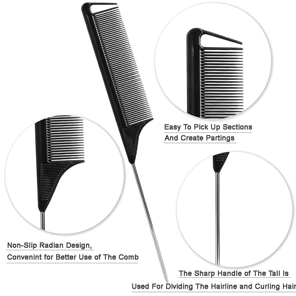 Combinador de pelo al por mayor set cepillo de cejas set de tres piezas portátil teñido de pelo 3 - Piece Hair Styling Comb