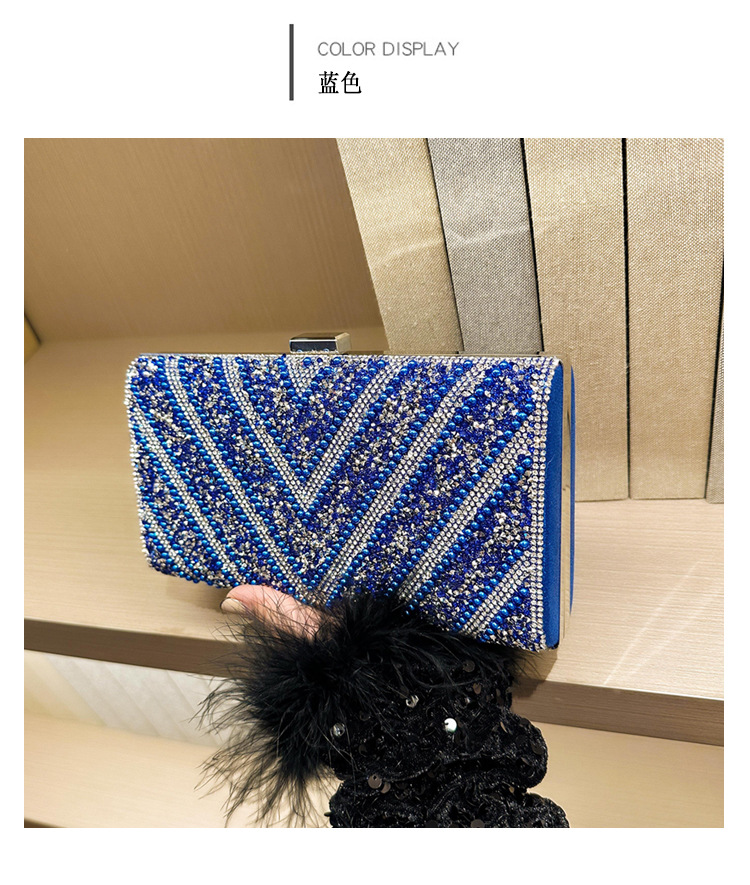2025 Cross-border new dinner bag, European and American women's handbag, diamond-encrusted banquet clutch, evening dress bag, women's bag undefined